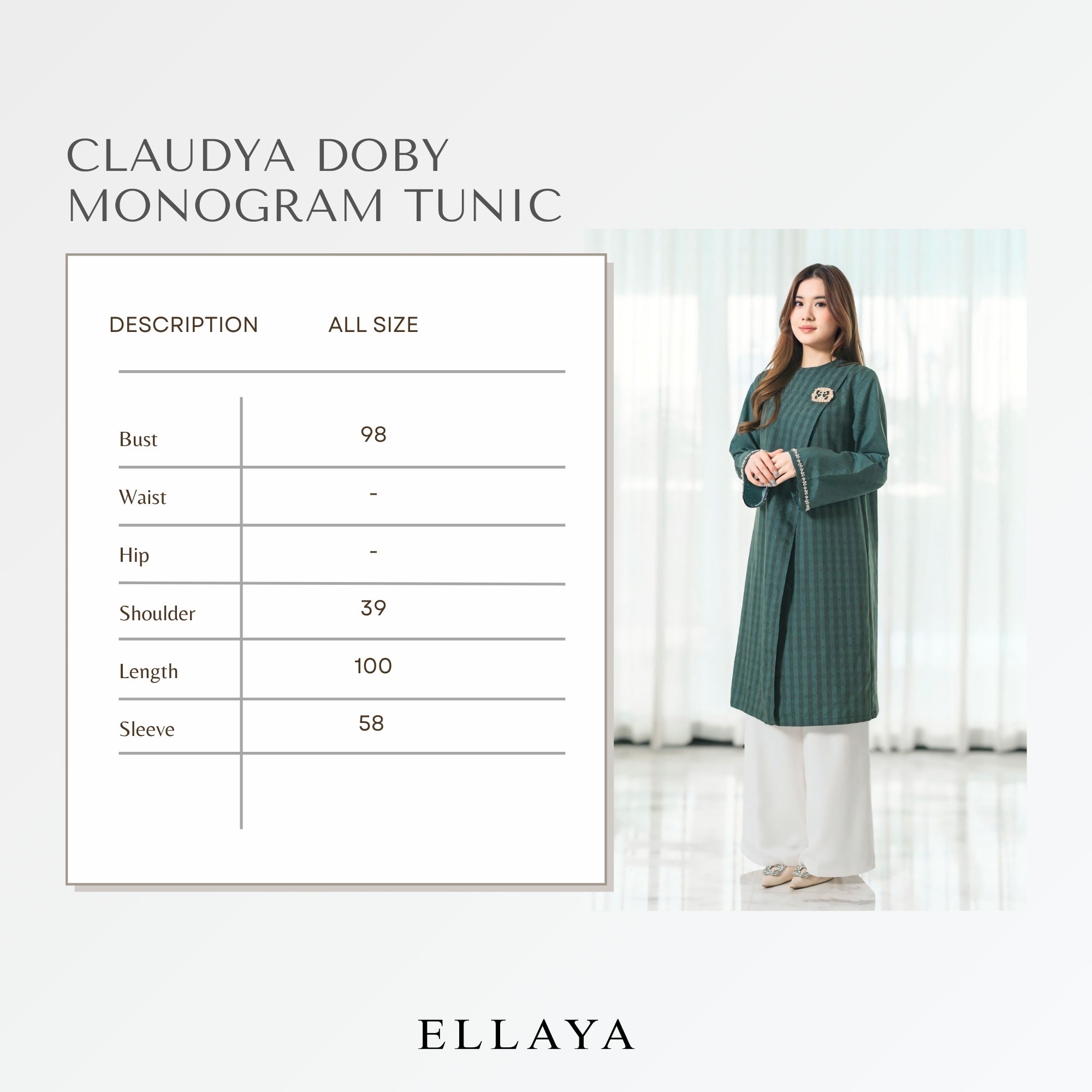 Claudya Dobby Monogram Tunic - Samira Series