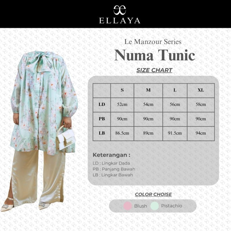 ELLAYA Tunik Wanita Premium Numa Le Manzour Series