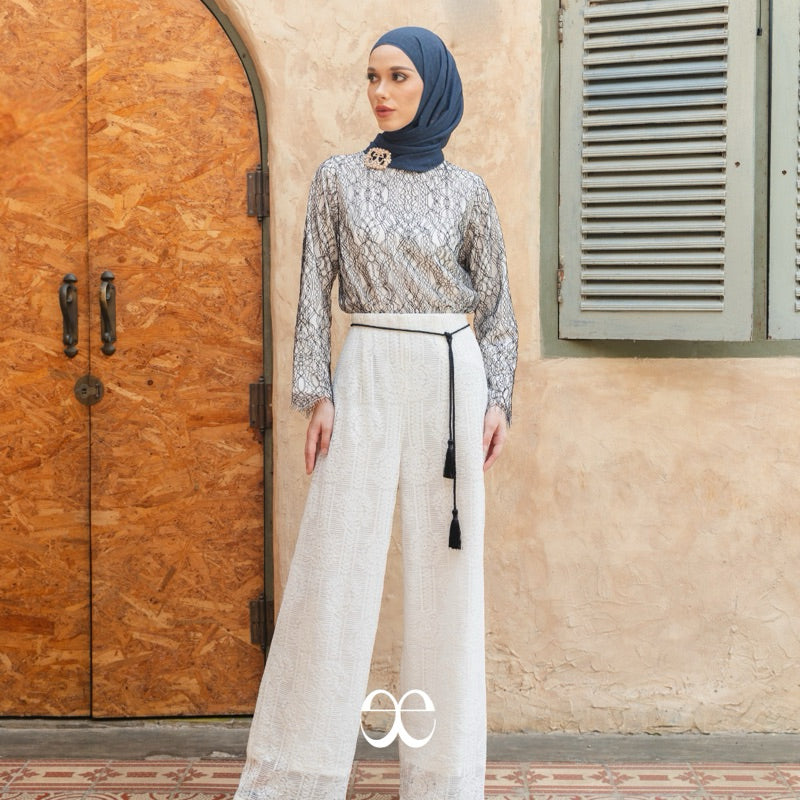 Hera Lace Pants - Papyrus Bloom Series
