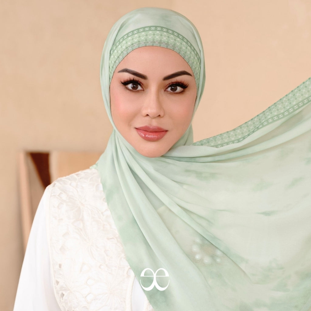 ELLAYA Hijab Pashmina Instant Ceruty Premium Motif Noura Series