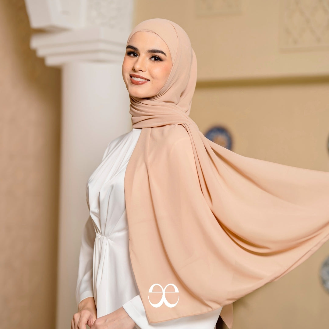 ELLAYA Hijab Pashmina Instant Ceruty Premium Polos Emara Shawl Series Vol.2