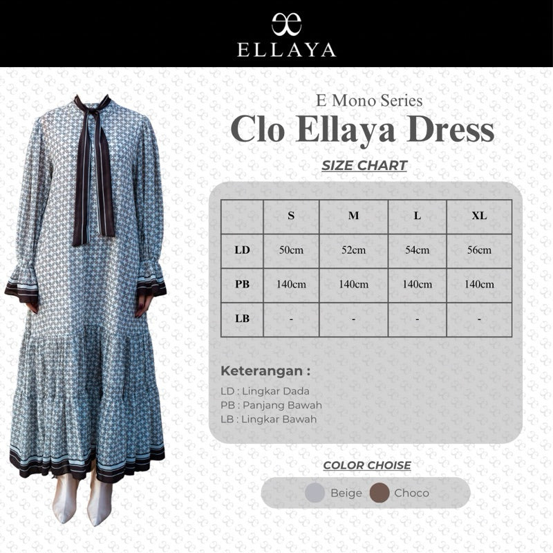 Clo Ellaya Classic Dress - E Mono Series