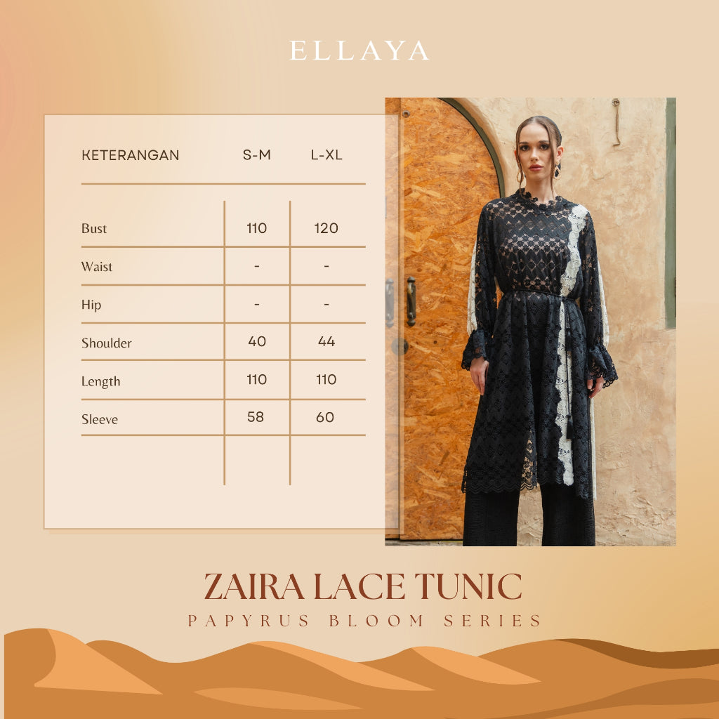 Zaira Lace Tunic - Papyrus Bloom Series