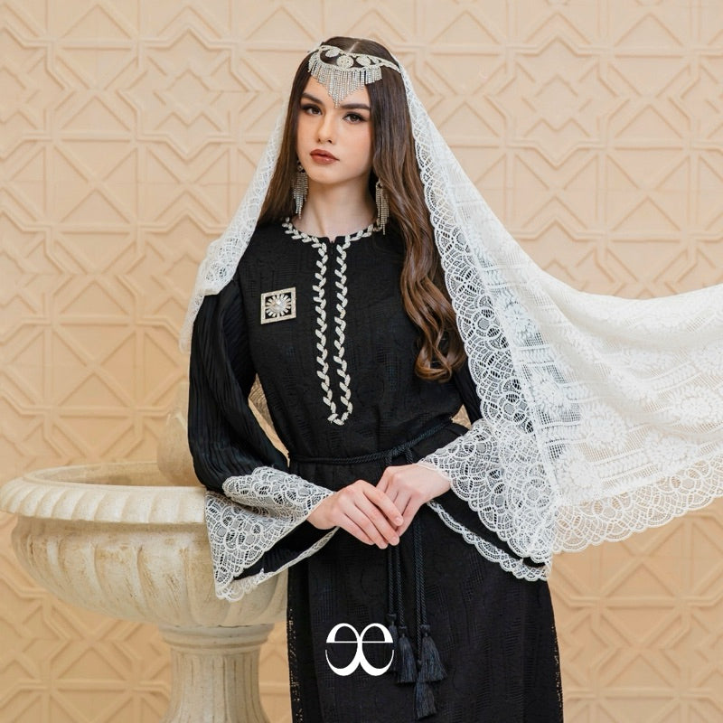 Shafa Lace Shawl - Zahabiya Series