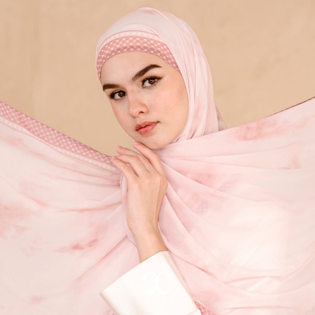 ELLAYA Hijab Pashmina Instant Ceruty Premium Motif Noura Series